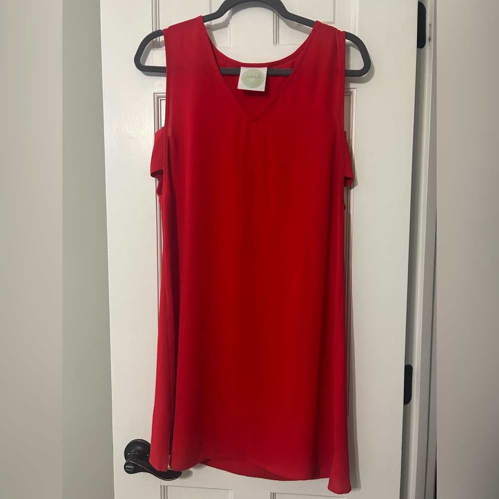 Vibrant Red Sleeveless Dress